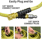 POHIR 50ft Pressure Washer Hose 3/8" 4800 PSI with 3/8 Quick Connect - Image 5