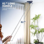 BOOMJOY Wall Cleaner Mop with 82 Inches Long Handle, Baseboard Cleaner Tool Duster with Squeegee, Ceiling Cleaning Tool with 6 Replacement Pads for Painted Walls, Window, Floor - Blue - Image 3