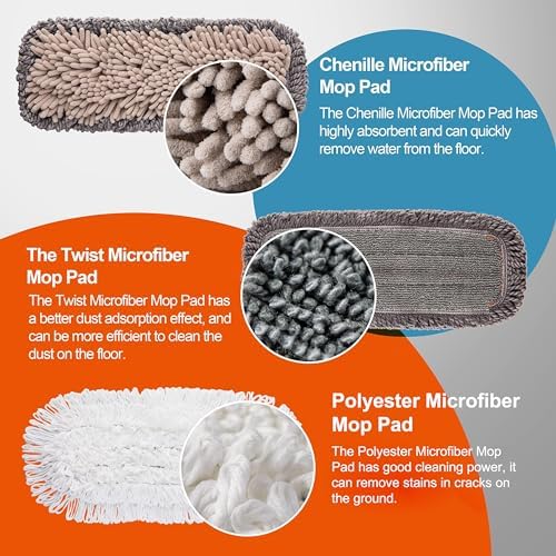 CLEANHOME Mops for Floor Cleaning for Hardwood, Marble, Tile Floor Mopping - Image 2