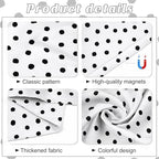 6Pcs Classroom Fluorescent Magnetic Light Covers,2x4 FT Black Polka Dot - Image 3