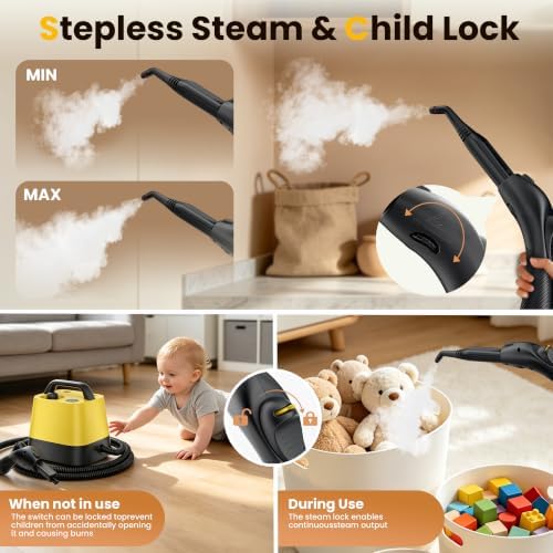UML0 Steam Cleaner for Home, 294°F 65 PSI Steam Mop with 52oz Tank, G3 - Image 7