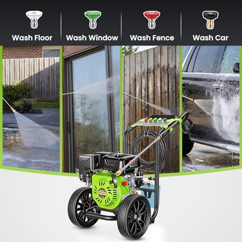 Gas Powered Pressure Washer 4200 PSI Gas Power Washer 4.0 GPM 209CC Commercial High Pressure Washer, with Spray Gun and Extension Wand, 5 Quick Connect Nozzles, Copper Pump,EPA/CARB/ETL - Image 6