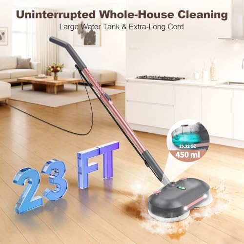 Scrubbing Steam Mop with Rotating Pads for Floor Cleaning,Steam Cleaner F6 - Image 5