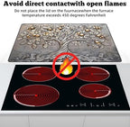 Multi-Design Stove Top Cover for Glass/Electric Stoves - 3-in-1 Heat-Resistant Protector Mat, Non-Slip Drying Rack 28"x20" (Silver Fruit Tree, 28" L x 20" W) - Image 3