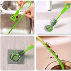 Drain Clog Remover - Gutter Cleaning Tools Drain Cleaner for Toilet Sewer Shower Kitchen Bathroom Tub Clogged Drains Opener Cleaning Tool, Flexible Grabber Claw Pick Up Reacher (7-in-1) - Image 4