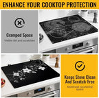 Stove Top Cover for Electric Stove,Glass Stove Top Cover, Heat Resistant Glass Cooktop Cover, Stovetop Protector, Kitchen Decor, Dish Drying Mats Cover for Ceramic Washer Top 28.5x20.5 inch - Image 4