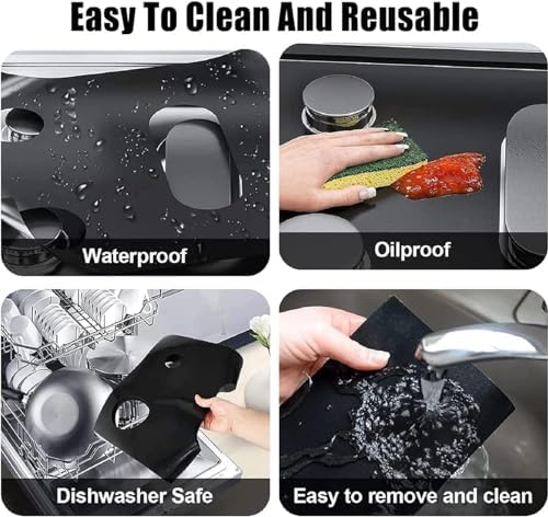 Stove Guard Stove Top Protector, Stove Cover Stove Guard Protector for Samsung Gas Burners, Thick Non Stick Stove Burner Covers Compatible with Samsung Gas Stove Washable Stove Protector (0.2mm) - Image 5