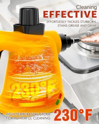 Steam Cleaner, Powerful Pressurized Handheld Steam Cleaner for Home, Multi-Surface Portable Steamer for Deep Cleaning Kitchen Grease, Bathroom, Car, Upholstery, Floor, Grout & Tile - Image 2
