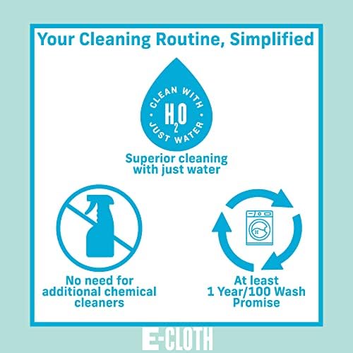 E-Cloth Range & Stovetop Cleaning Cloth, Reusable Premium Microfiber Cleaning Cloth, Ideal Oven & Glass Stove Top Cleaner, 100 Wash Guarantee, Blue & Gray, 1 Pack - Image 6