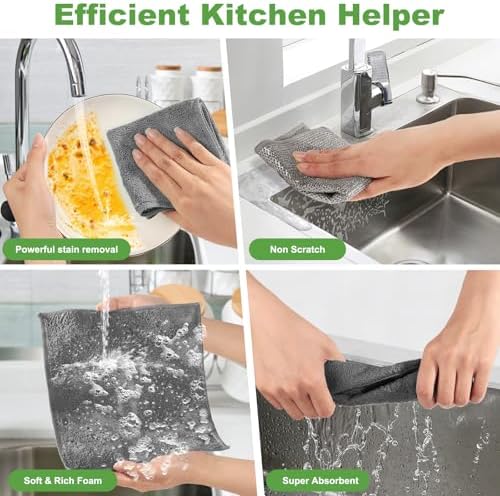 Non Scratch Wire Dishcloth, Metal Cleaning Cloths for Kitchen Dishes Rag - Image 4