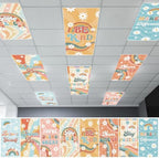 8pcs Classroom Fluorescent Magnetic Light Cover,2x4 FT Groovy by Hallswl