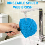 30FT Reach Cobweb Duster with Extension Pole - Spider Web Brush for Cleaning with 5-24FT 5-Section Flip-Lock Telescopic Pole, Effortlessly Cleans High Indoor & Outdoor Webs - Image 2