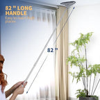 BOOMJOY Wall Cleaner Mop with 82 Inches Long Handle, Baseboard Cleaner Tool Duster with Squeegee, Ceiling Cleaning Tool with 6 Replacement Pads for Painted Walls, Window, Floor - Image 3