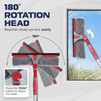 DSV Standard 2-in-1 Window Cleaning Squeegee Kit with 60’’ Extension Pole, Rotatable Bendable Head, Microfiber & Chenille Pads, Window Cleaner Tool for Indoor/Outdoor, High Windows, Shower and Car - Image 5