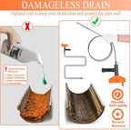 33 Feet Drain Snake Auger, Plumbing Snake Drain Hair Clog Removal Tool, Heavy Duty Toilet Snake Auger, Sink Unclogger Drain Cleaner Tool for Bathroom Kitchen Tub Shower with Gloves - Image 3