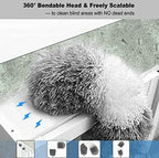 Microfiber Duster Kit High Reach Ceiling Fan Duster with Extendable Pole 100" Telescoping Cobweb Duster for Cleaning, Bendable Head Washable Duster for Ceiling, Fan, Furniture - Image 2