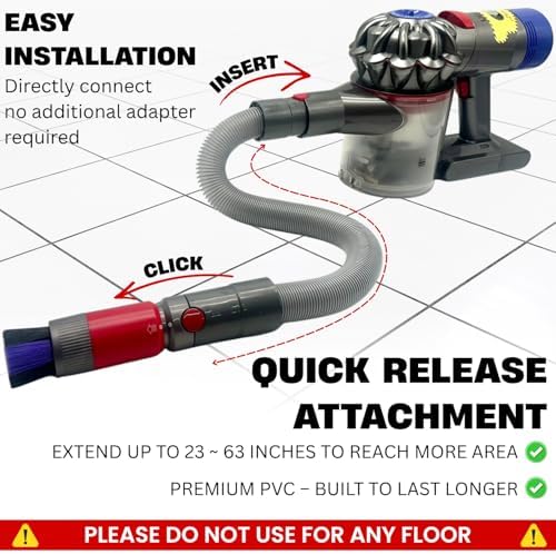 for Dyson Horsehair Vacuum Brush, Traceless Dust Brush & Extension Hose - Image 5