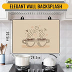 NYZE Wood Coffee Stove Cover for Electric Stove Top 28x20 Inch Stovetop Mat - Image 3