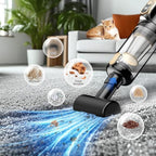 MONOZEL Mini Vacuum Cleaner for Car, 18000Pa 2 in 1 Vacuum Cleaner&Air Duster, 130W Brushless Motor Handheld Vacuum Cordless with 7800mAh Battery, LED Light, Multi-Nozzles for Home, Office, Pet - Image 3