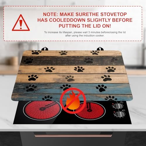 Stove Top Cover Retro Flower Gas Stove Top Cover for Home Decoration Kitchen Pad Non-Stick Washable Cooktop Covers Countertop Protector Keep Stove Clean 28"x20" (Texture-1) - Image 3