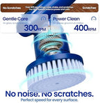 2026 Upgraded Electric Spin Scrubber: 120 Min Runtime, IPX7 Waterproof Cordless Power Scrubber, Adjustable Extension Handle, 8 Heads, 2 Speeds for Shower, Tub, Tile & Floor - Image 2