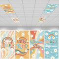 4pcs Classroom Inspirational Fluorescent Magnetic Light Cover,2x4 FT Groovy by Hallswl