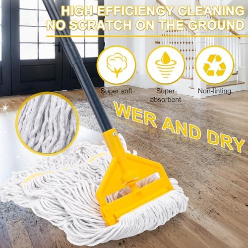KeFanta 2 Pack Commercial Mop Heavy Duty Industrial Mops,60" Long Handle - Image 4