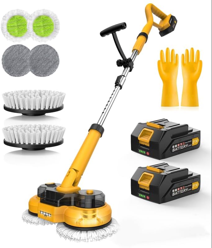 qimedo Cordless Electric Mop, 2-in-1 Spin Mop & Floor Scrubber by qimedo
