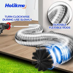 Holikme 50Ft Dryer Vent Cleaner Kit - Flexible Lint Brush for Deep Cleaning - Image 2