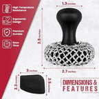 316L Chainmail Scrubber Cleaner Kit - Chain Scrubber with Long Grip Handle - Image 3