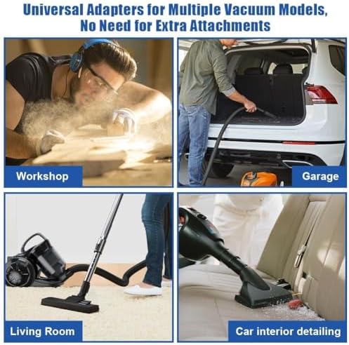 GIB 15Pcs Universal Vacuum Attachments for Shop Vac Accessories w/Adapters - Image 4