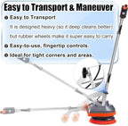 HHQ Commercial Floor Scrubber Machine with Brushes and Pads, Heavy Duty Floor Cleaner Polisher and Buffer- Deep Cleaning Tile and Grout, Hardwood Floors and Carpets without Getting on Hands and Knees - Image 6