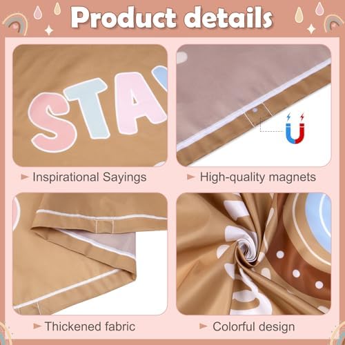 8pcs Classroom Fluorescent Magnetic Light Covers,2x4 FT Boho - Image 3