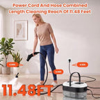 6-Level Handheld Steam Cleaner for Home, High Pressure Steamer for Cleaning, 15s Heat-Up 47.3oz Tank Portable Steam Cleaner for Car Detailing, Grout, Tile, Furniture, Carpets, Dirt (White, 1400ML) - Image 6