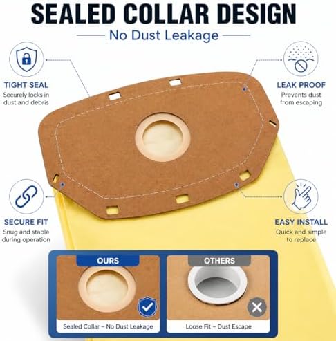 20 Pack AH10232 Sealed Collar Vacuum Bags Replacement for Hoover Commercial MPWR 40V Cordless Backpack Vacuum CH93619, CH93600, Type CB1 Replacement Filter Bag - Image 4