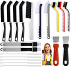 19Pcs Crevice Cleaning Brush Set,Hard Bristle Gap Scrub Tools by ZEINLAM