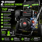 4200PSI Gas Pressure Washer 4.0GPM Gas Power Washer 212CC Gas Powered Washing Machine Commercial High Pressure Washer with 25ft Hose&5 Nozzles for Patio Garden Yard Vehicle,EPA/CARB/ETL - Image 3