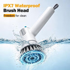 Electric Spin Scrubber, Cordless Power Scrubber & Electric Cleaning Brush with Replaceable Heads, Dual Speed IPX7 Waterproof Handheld Scrubber for Bathroom, Shower, Sink, Window, Tile Cleaning - Image 6