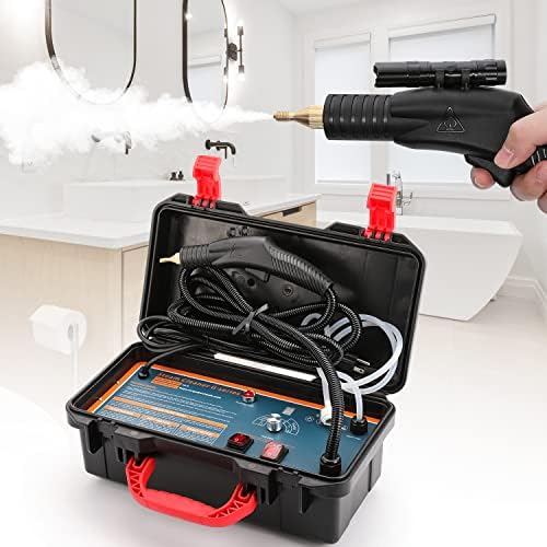 High Pressure Steam Cleaner, 1700W High Temp Portable Steamer Machine for Cleaning, Tankless and Heavy Duty for Commercial Home Use Grout Tile Kitchen Bathroom Car Detailing by HapyvergoDirect
