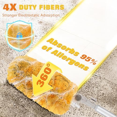 360° Duster Refills for Swiffer Duster, 40 Pack Heavy Duty Duster Kit for Cleaning with 4X Electrostatic,Compatible with Swiffer Handle Pet Hair, Blinds & Car Vents– Great Gift Set - Image 2