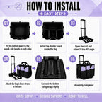 Cleaning Caddy with Wheels and Cleaning Apron, Built-in Hard Support Board - Image 5