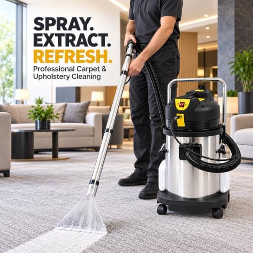 30L Commercial Carpet Cleaner Machine, 1034W Carpet & Upholstery Extractor - Image 2