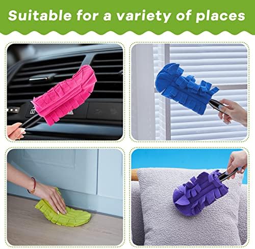 40 Pcs Reusable Duster Refills Washable Pads, Dark Color - Image 5