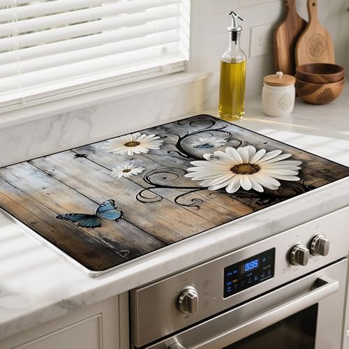 Stove Top Cover for Glass Electric Stove (Daisy, 30" x 21") by BSFHH