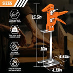 [Upgrade] Labor Saving Arm Jack 2 Pack,15.5 Inch Stainless Steel Furniture Lifts with Handbag,Hand Furniture Jack Lifter Tool for Installing Cabinets,Flooring&Windows,Load 440LBS - Image 2