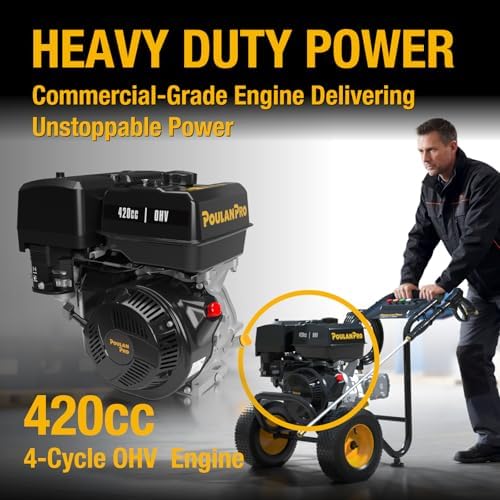 Poulan Pro 420cc Gas Pressure Washer, 4400 PSI & 4.2 GPM - Image 5