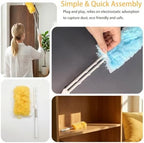 50 Count Duster Refills with 1 Handle | Disposable Multi Surface 360° Duster Cleaner Kit for Ceiling Fans, Blinds & Furniture - Image 4