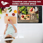 Electric Stove Top Cover Protector,Red Wine Grapes Glass Flat Top Stove Mat,Heat-Resistant Oven Induction Cooktop Mat for Ceramic Countertop Mats Dish Drying Mat - Image 6