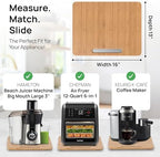 Ibyx Appliance Slider, Sliding Tray for Coffee Maker, 16 x 13 in, Natural - Image 5