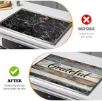Multi-Design Stove Top Cover for Glass/Electric Stoves - 3-in-1 Heat-Resistant Protector Mat, Non-Slip Drying Rack 28"x20" (Grateful, 28" L x 20" W) - Image 5